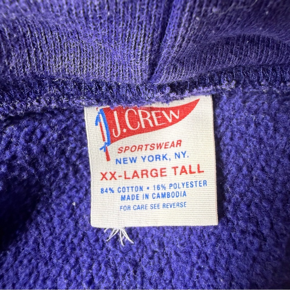 J. Crew Men's Deep Purple Heritage Heavy Weight Hoodie - Picture 3 of 4